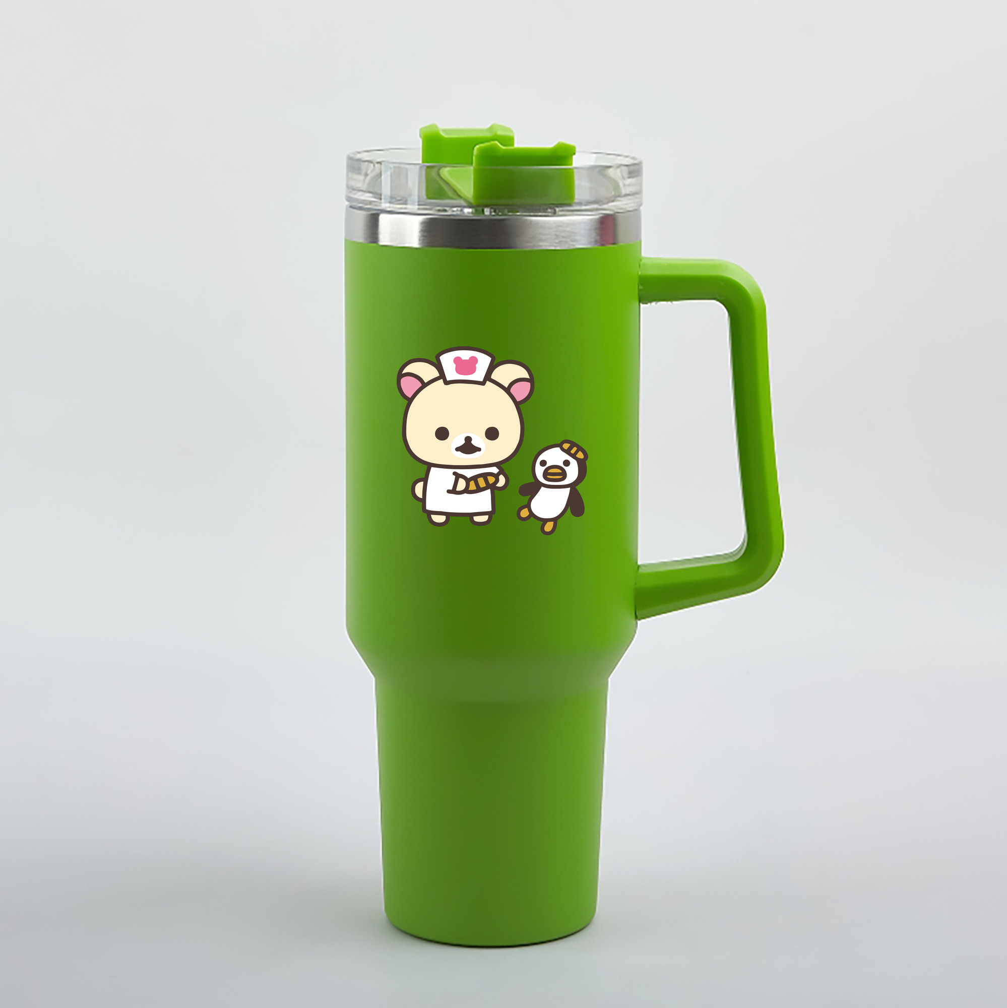 （画像用） リラックマ リラックマ キイロイトリ Rilakkuma Korilakkuma Kiiroitori 1200mL車用タンブラー（カラープリント）
